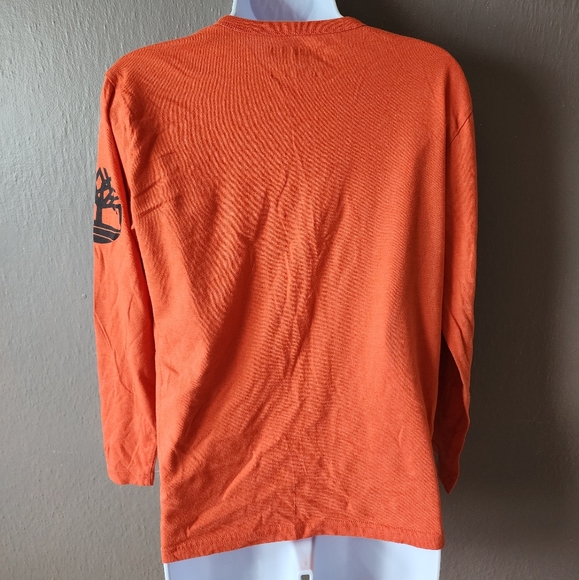 Timberland Orange Long Sleeve Logo Tee - Picture 5 of 8